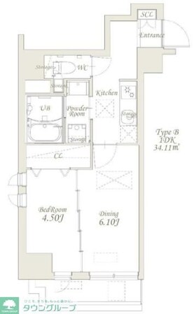 グランカーサ錦糸町の物件間取画像